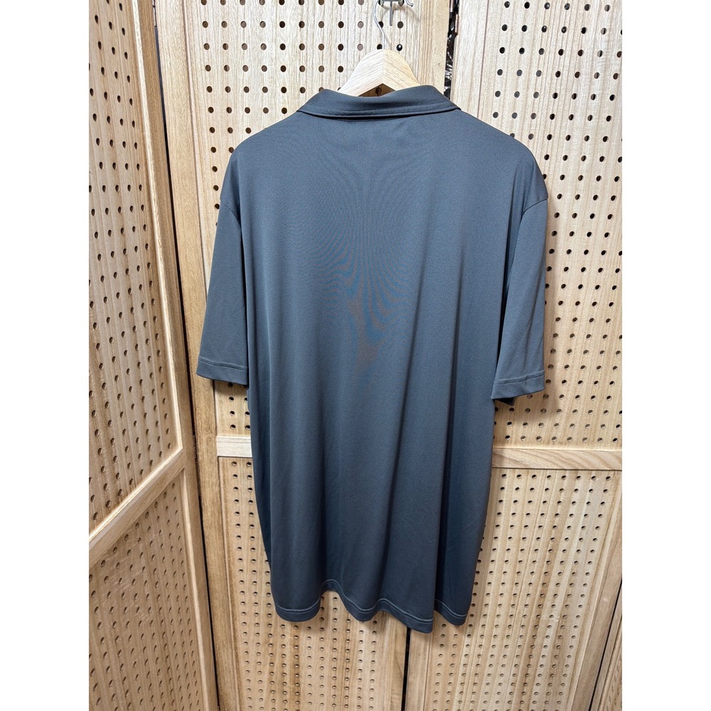 TravisMathew Men 3XL Charcoal Grey Striped Performance Golf Polo Shirt Short Slv - Picture 4 of 4